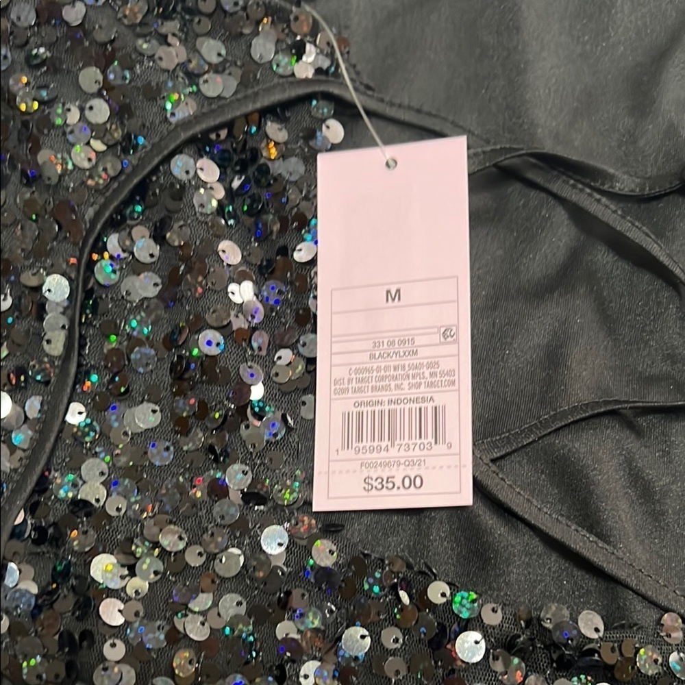 Sequin Embellished Black Dress - Picture 3 of 3